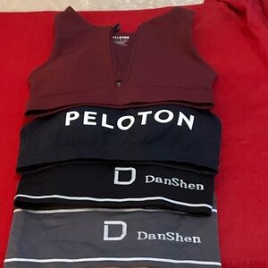 Peloton Maroon Zipper Sports Bra & Black & white plus others Size S